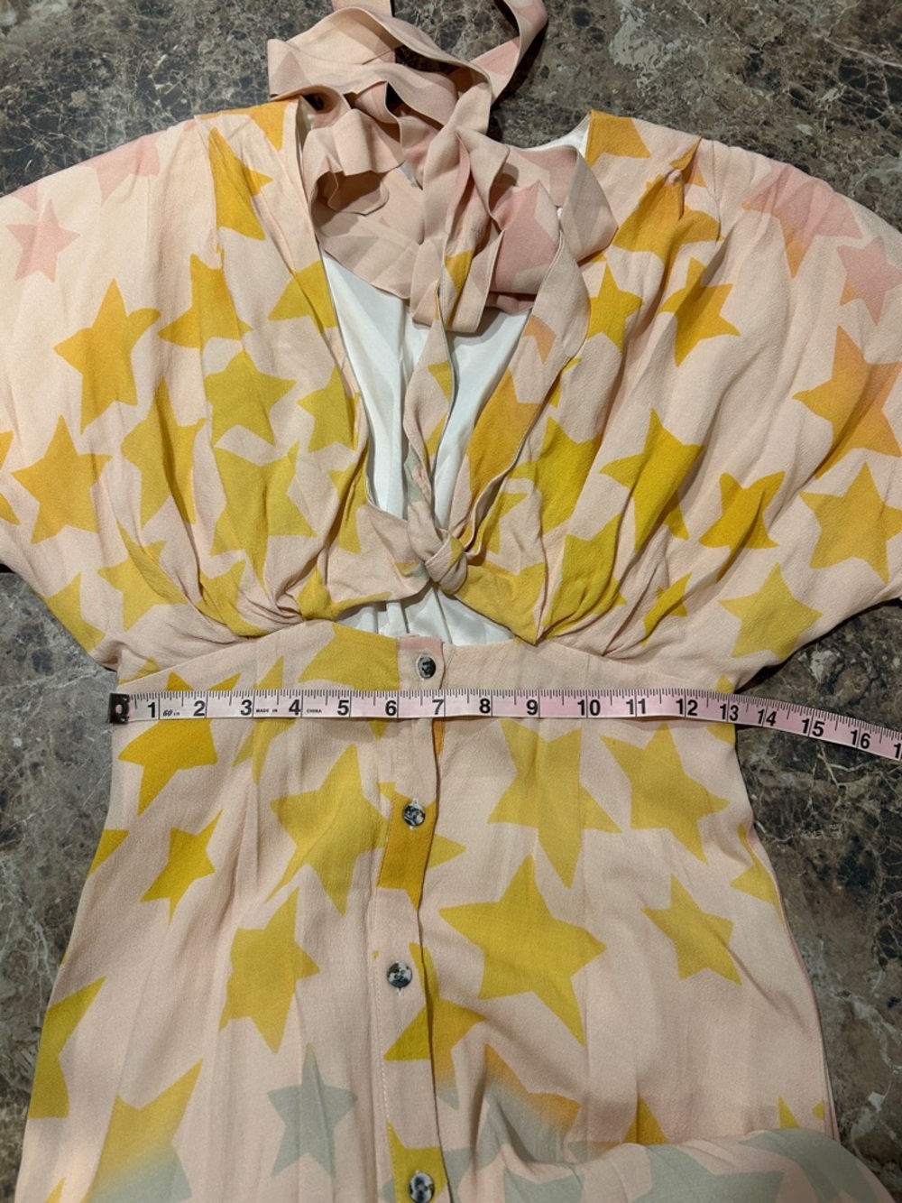 Mara Hoffman Star Blast Tie Front Maxi Dress 4 - Picture 9 of 11